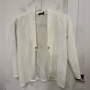 Boohoo Cream Open Front Cardigan